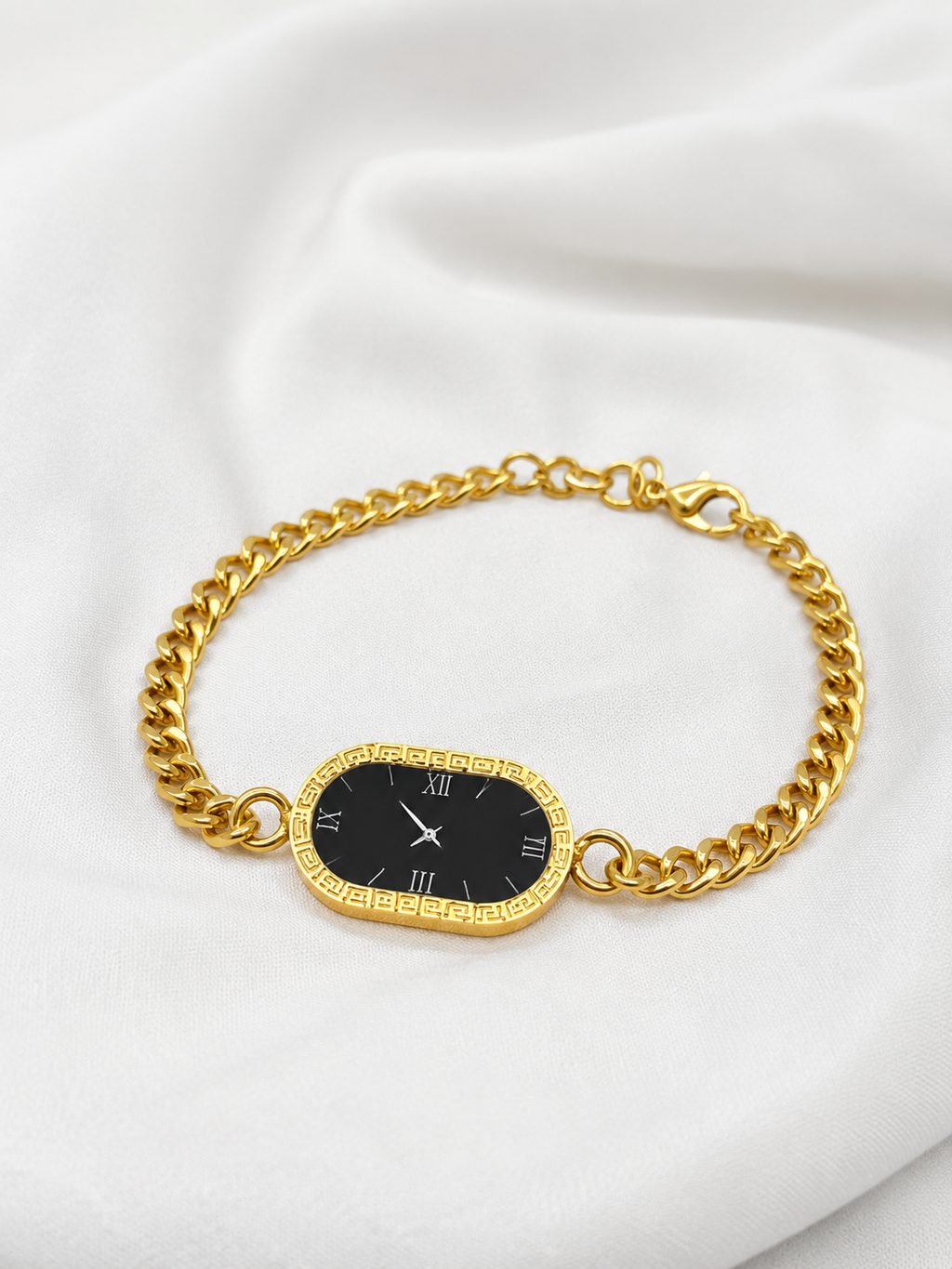 Vintage Oval Gold Watch Style Bracelete