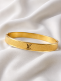 Luxury Yves Saint Laurent Textured Bangle
