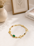 Four-Leaf Clover Double Layer Bracelet